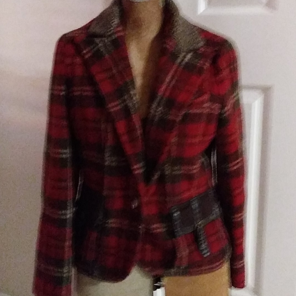 Vintage Tasha Polizzi Plaid Coat with lining
